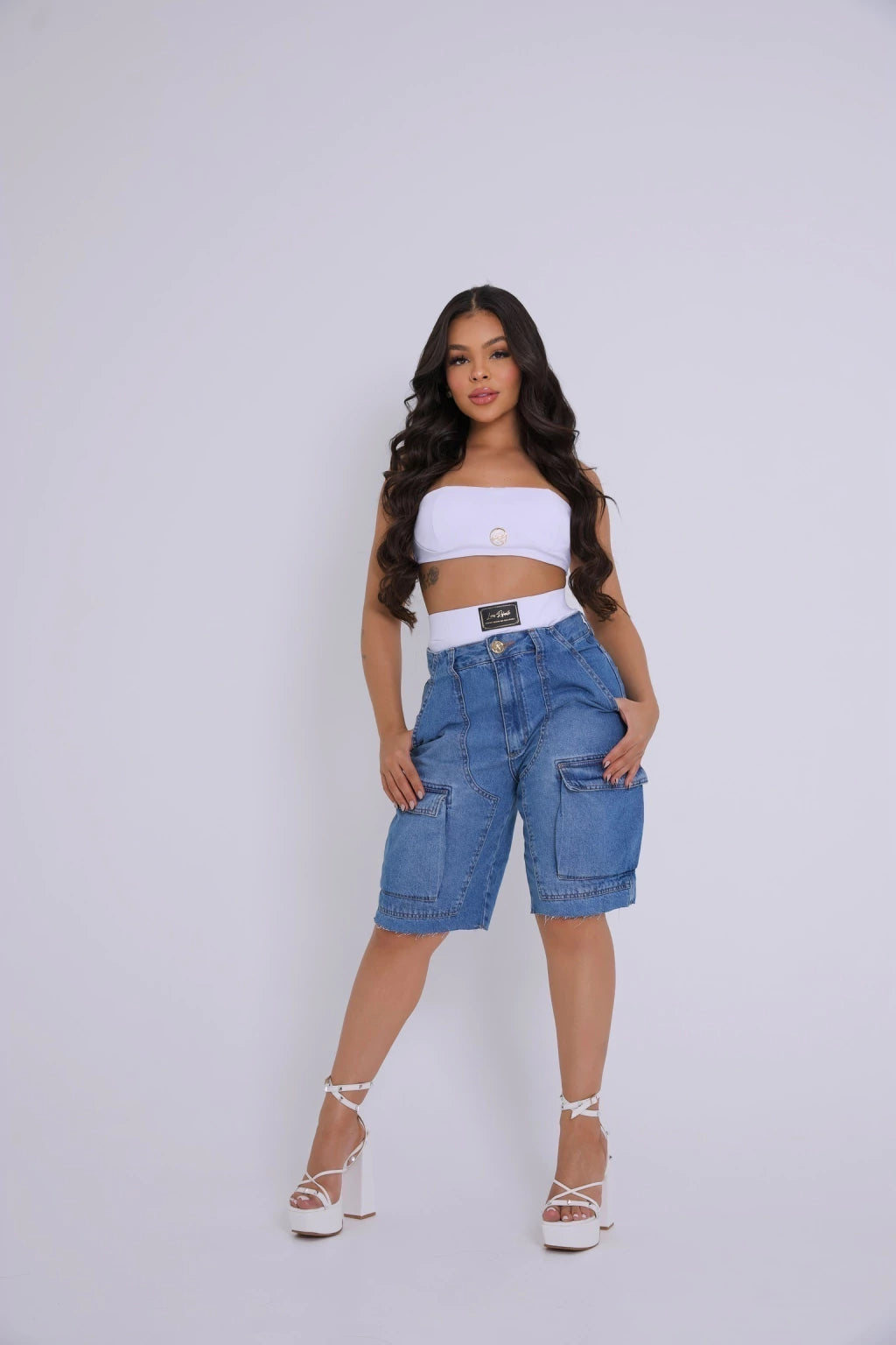 Conjunto Canelado Hot Pants LR