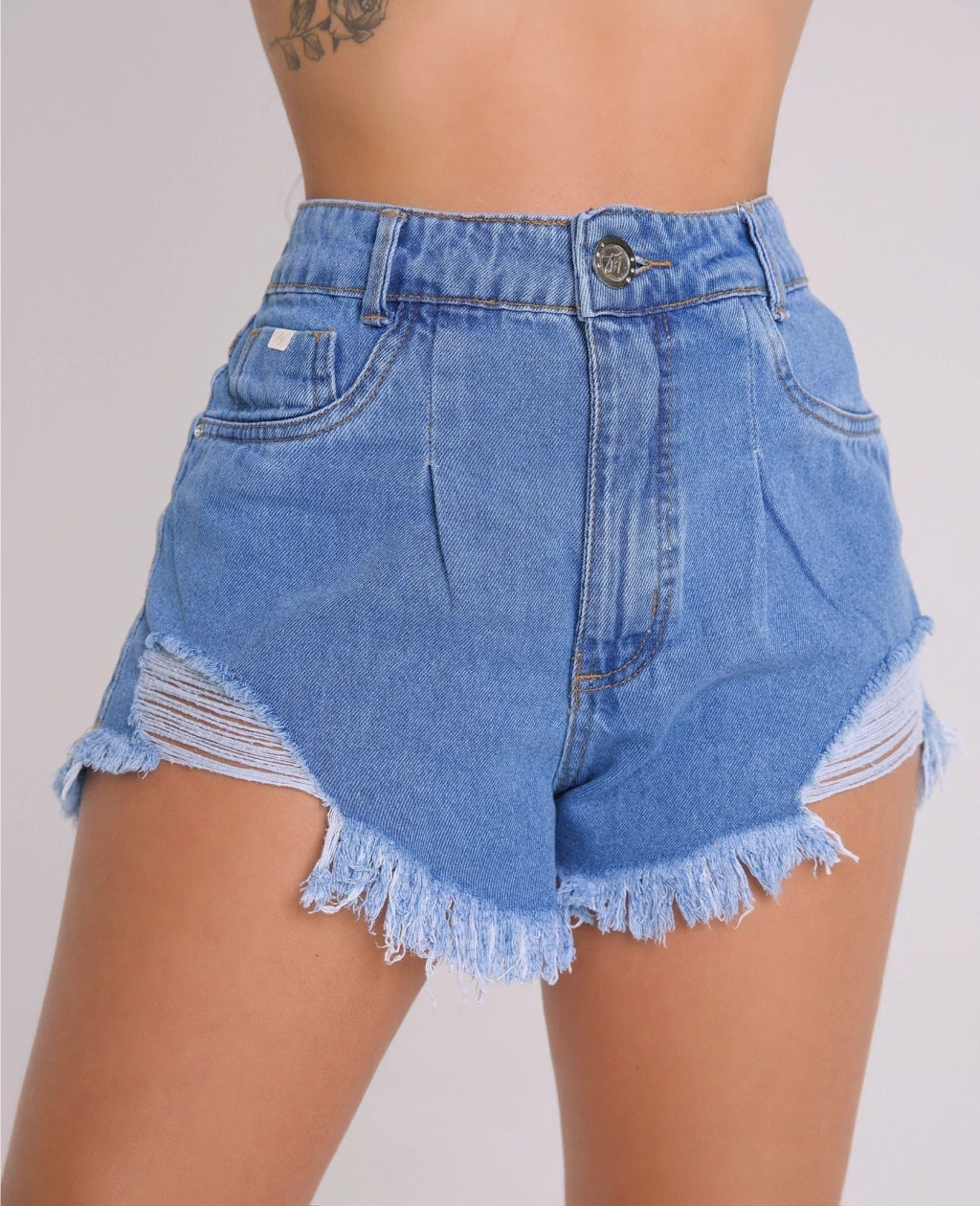 SHORTS JEANS RASGADO
